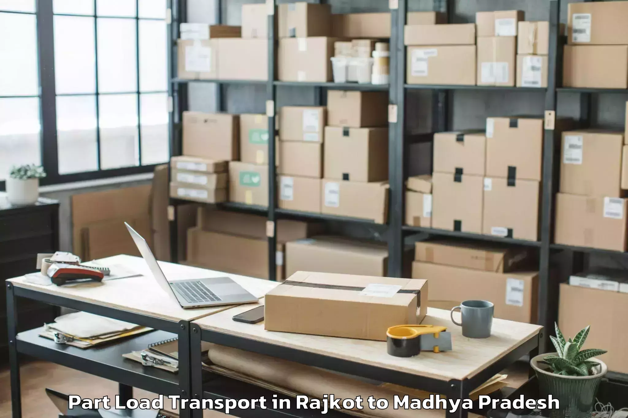 Book Rajkot to Shahgarh Part Load Transport